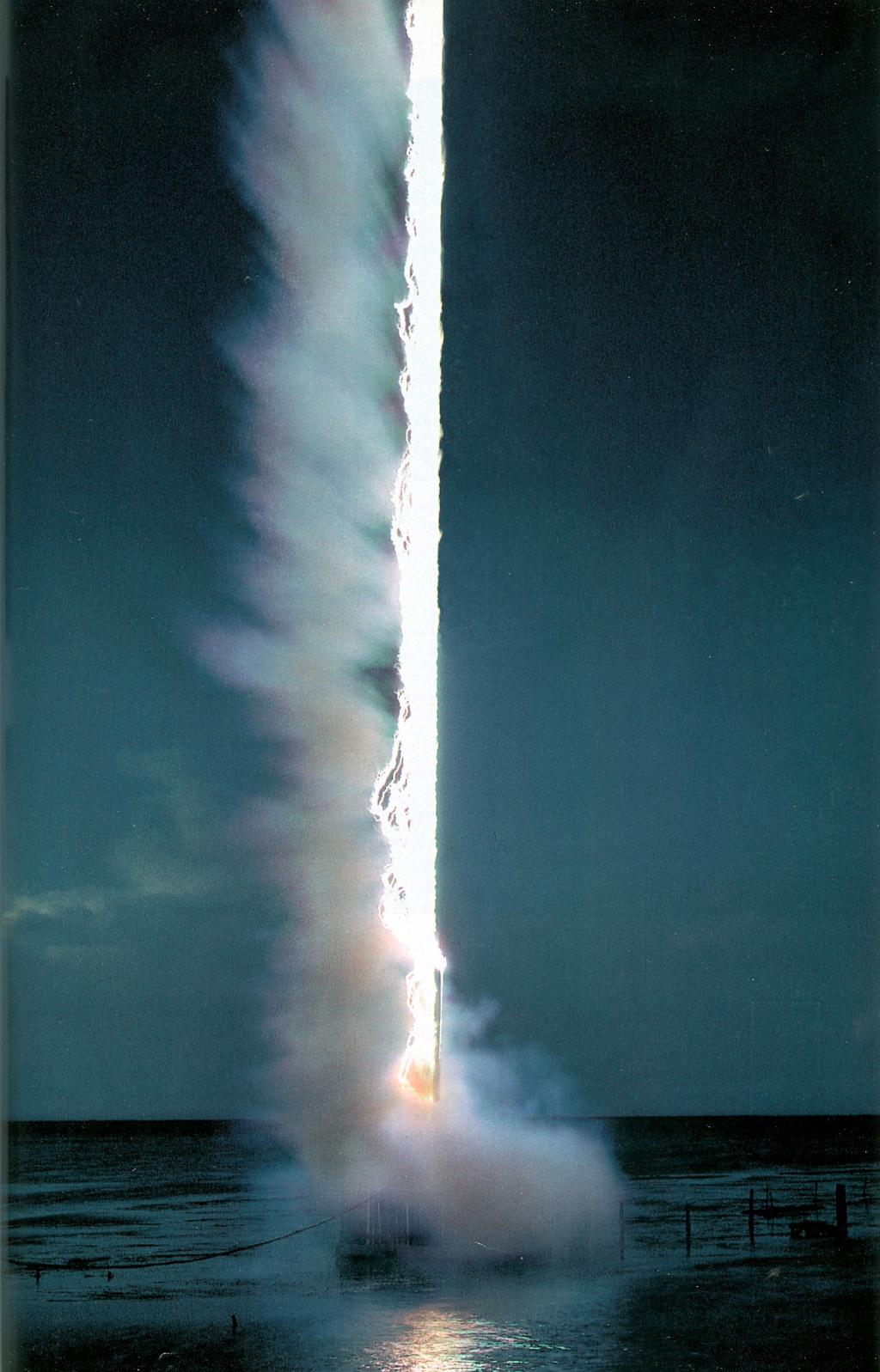 Lightning captured by a tethered rocket