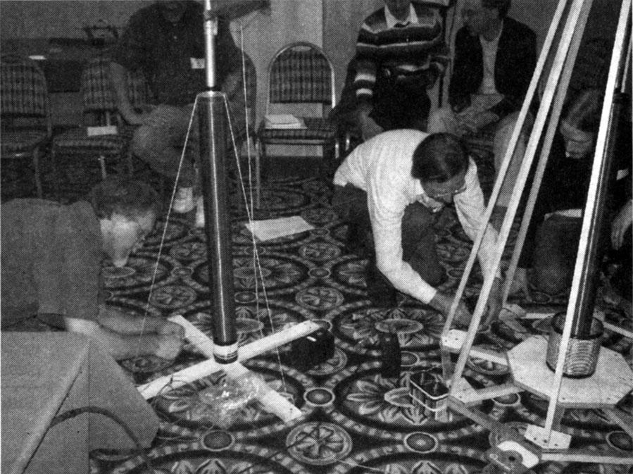 Gary Peterson working on Nikola Tesla Wardenclyffe tower model
