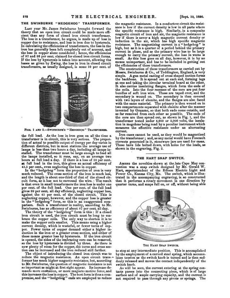 Preview of The Swinburne "Hedgehog" Transformer article