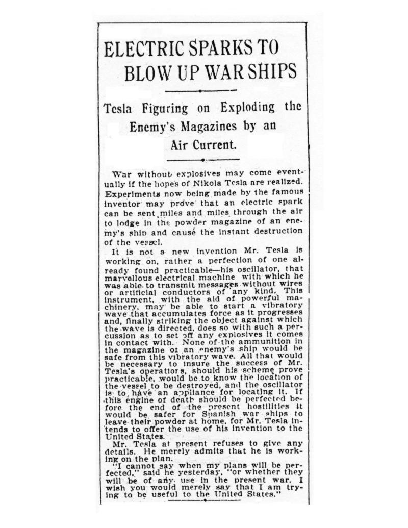 Preview of Electric Sparks to Blow Up War Ships article