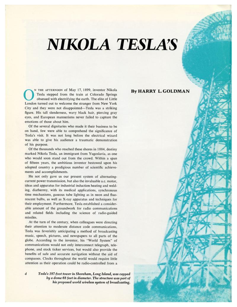 Preview of Nikola Tesla's Bold Adventure article