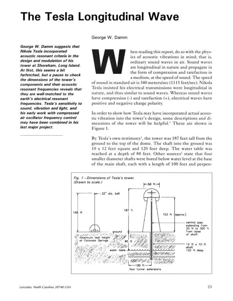 Preview of The Tesla Longitudinal Wave article