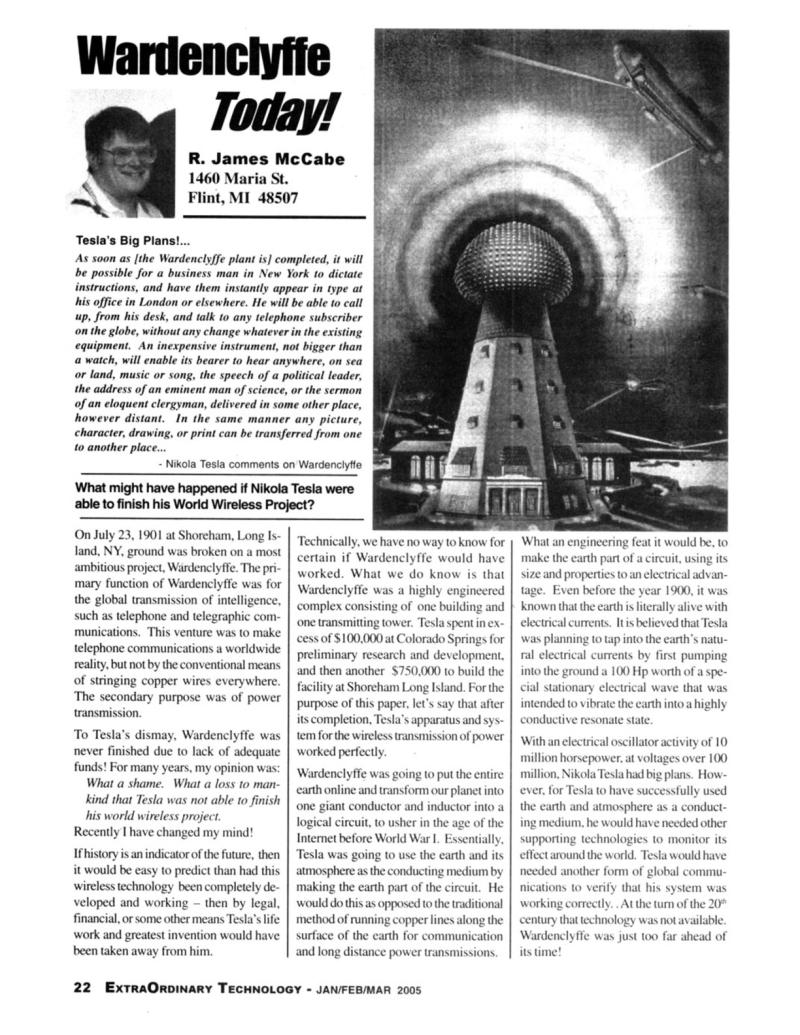 Preview of Wardenclyffe Today! article