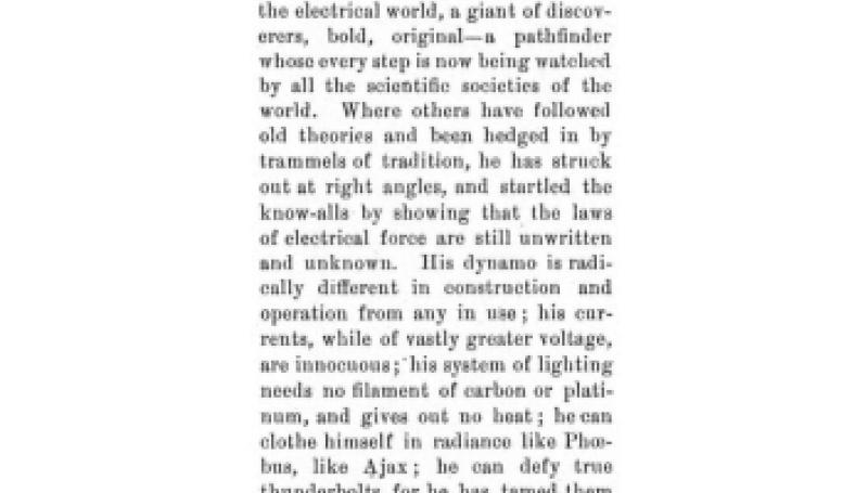 Preview of Nikola Tesla as Viewed by a Layman article