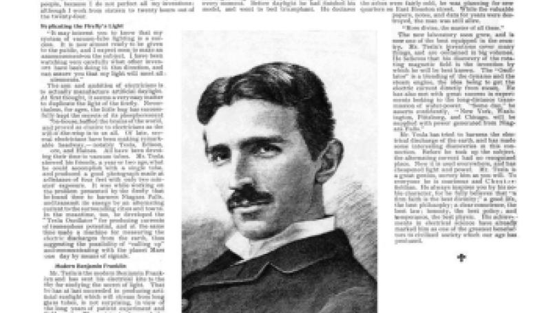 Preview of Our Modern Franklin - Nikola Tesla article
