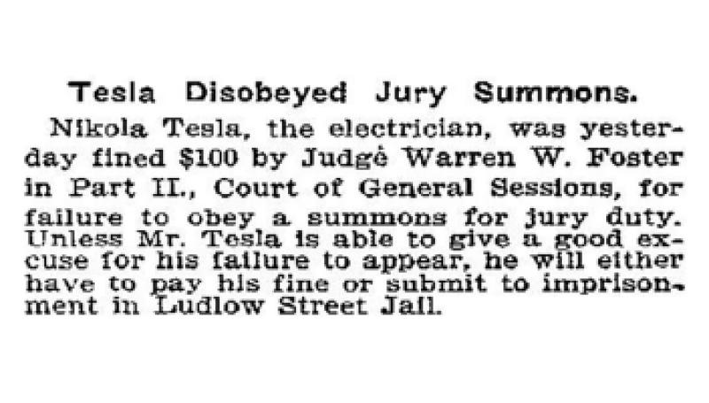 Preview of Tesla Disobeyed Jury Summons article