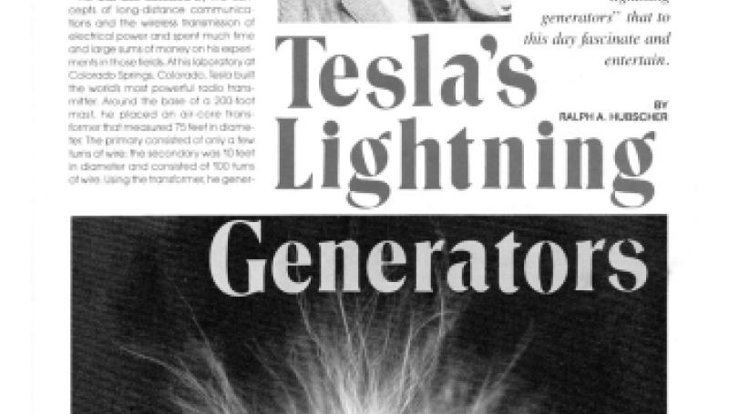 Preview of Tesla’s Lightning Generators plan