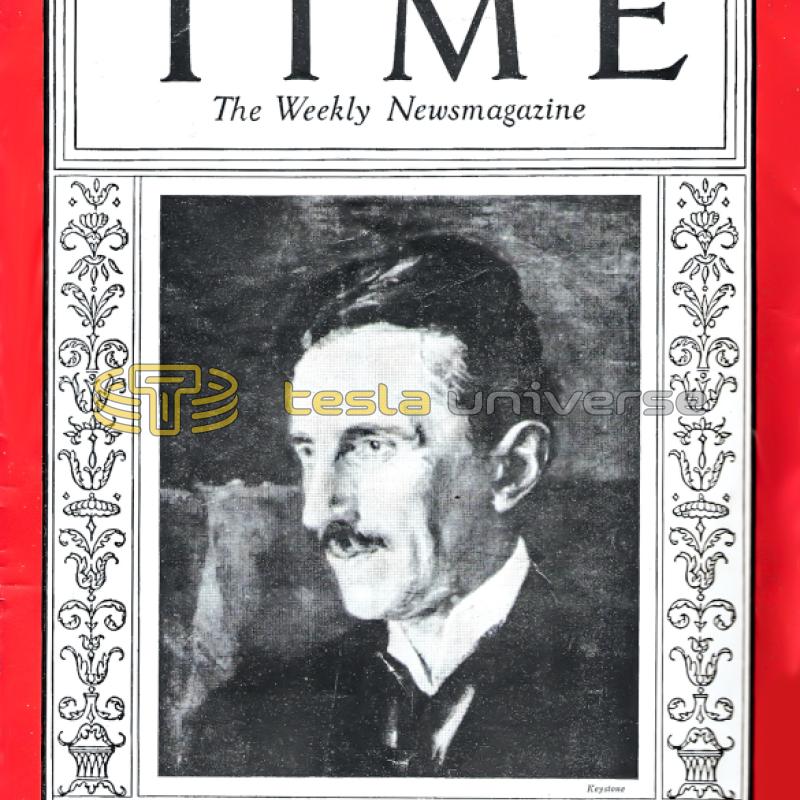 Nikola Tesla cover of 1931 Time magazine