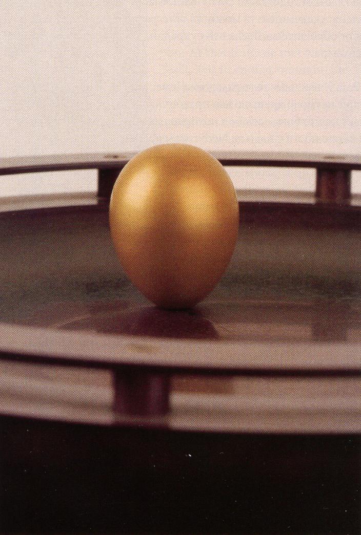 Model of Tesla's Egg of Columbus