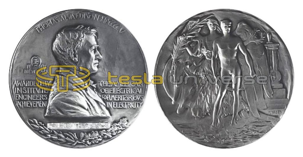 The Edison Medal awarded to Tesla in 1917