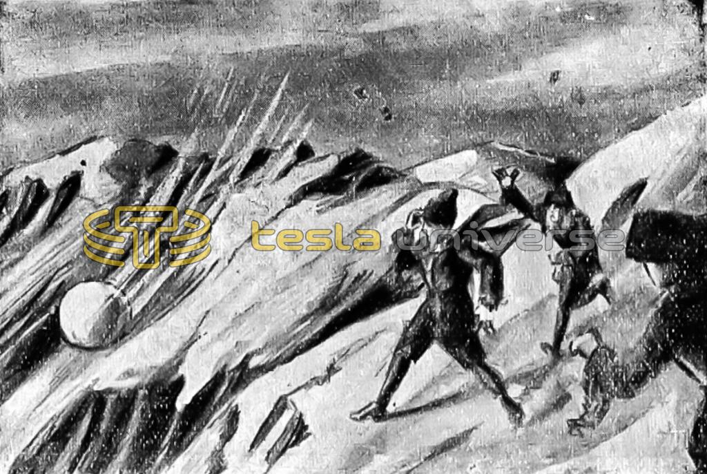 Nikola Tesla witnessing an avalanche in his youth