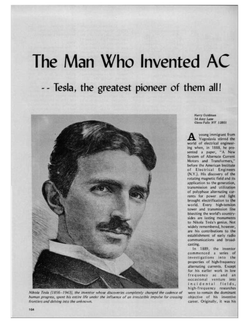 Preview of The Man Who Invented AC article