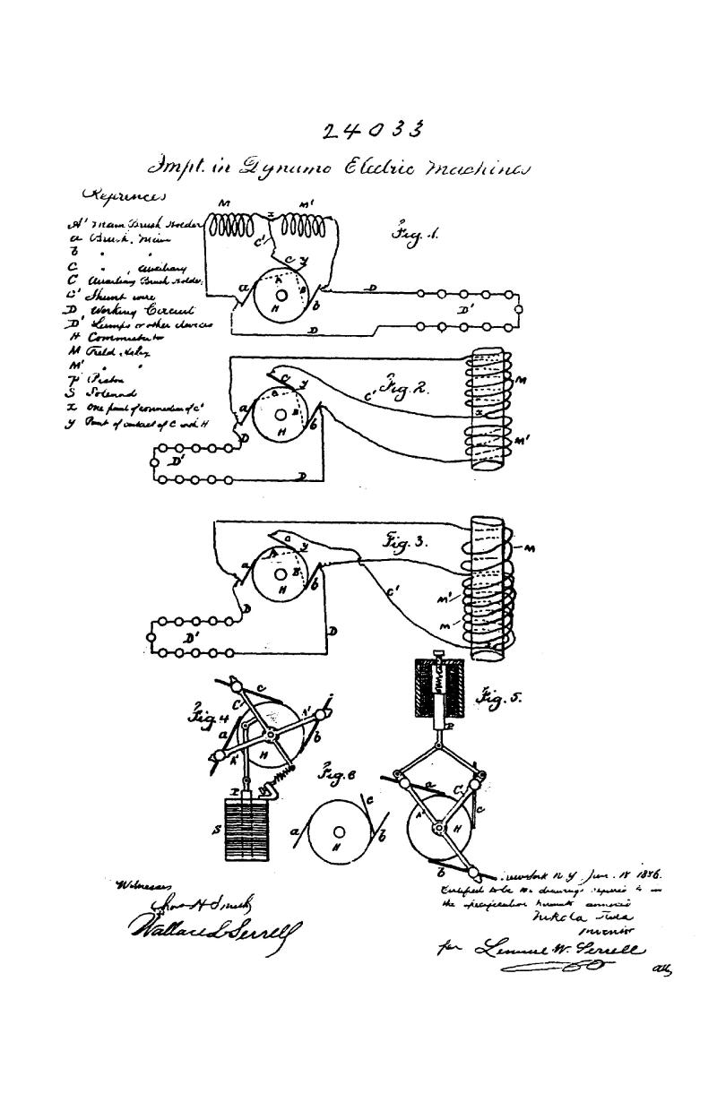 Nikola Tesla Canadian Patent 24033 - Dynamo Electric Machine - Image 2