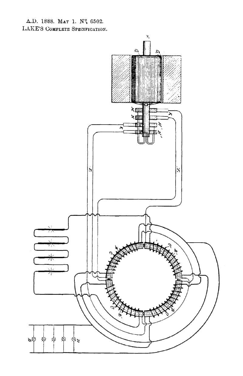 Nikola Tesla British Patent 6502 - Improvements Relating to the Generation and Distribution of Electric Currents and to Apparatus Therefor - Image 1