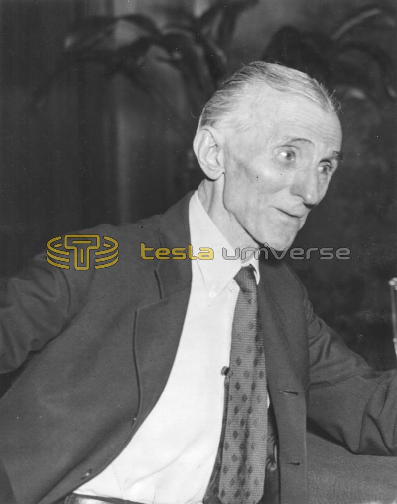 Nikola Tesla at an interview on his 78th birthday