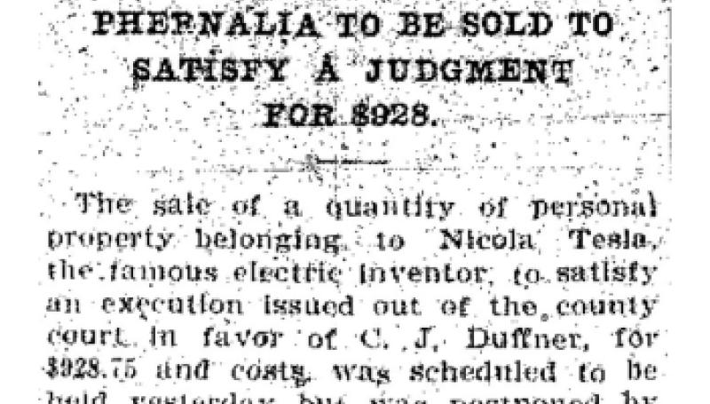 Preview of Tesla's Fixtures in Sheriff's Sale article