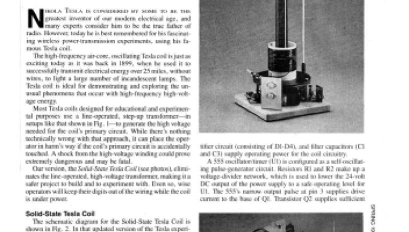 Preview of Hybrid Tesla Coil - Solid-State with Spark Gap plan