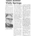 Preview of Tesla Author Visits Springs article