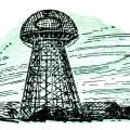 Illustration of Wardenclyffe Tower from "The Genius Who Walked Alone"